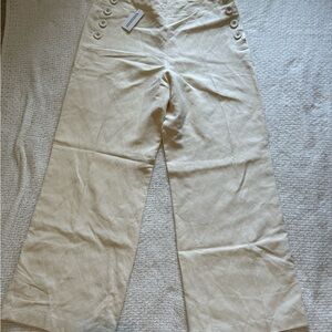 Elegant Cream Wide-Leg Trousers